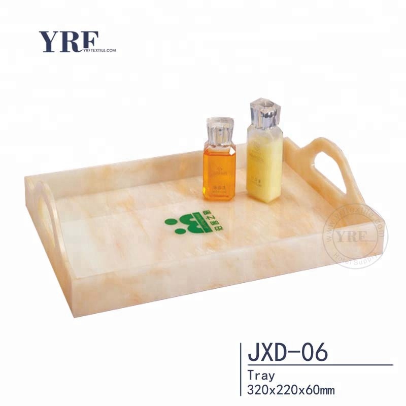 Kvalitní dekorativní obdélníkový akrylový servírovací tác YRF s logem