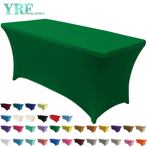 Obdélníkové strečové potahy na stůl ze spandexu Zelené 4 stopy/48"D x 24"Š x 30"V Polyester pro skládací stoly