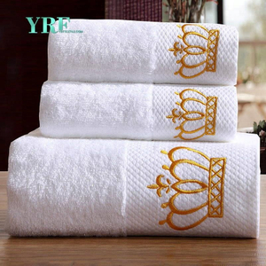 Luxusní 100% bavlna Hotel Collection vyšívané ručníky bílé