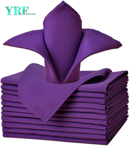 Ubrousek na večeři Pure Purple 17x17" Inch Čistý 100% polyester omyvatelný a opakovaně použitelný pro hotel