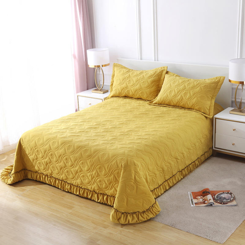 Hotel Fashions žlutý přehoz na postel z bavlny pro každou sezónu