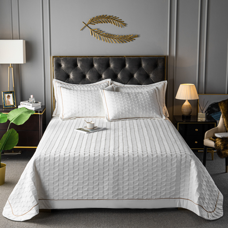 Sada domácích textilních přehozů Oboustranná přikrývka na velké postele modrá pro každou sezónu