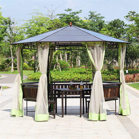Kvalitní hliníkový rám se stoly a židlemi zahradní altán